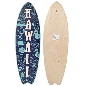 Mini-Hawaii Wooden Surfboard Wall Art